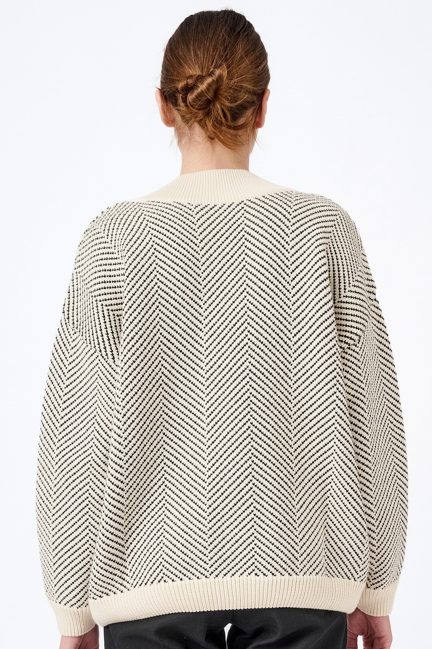 Knitted herringbone cardigan – Mila.Vert