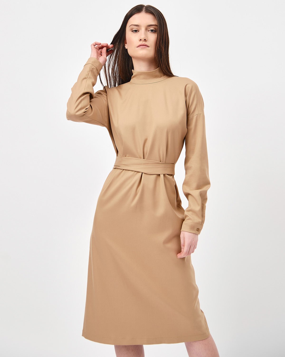 Knee length deals turtleneck dress